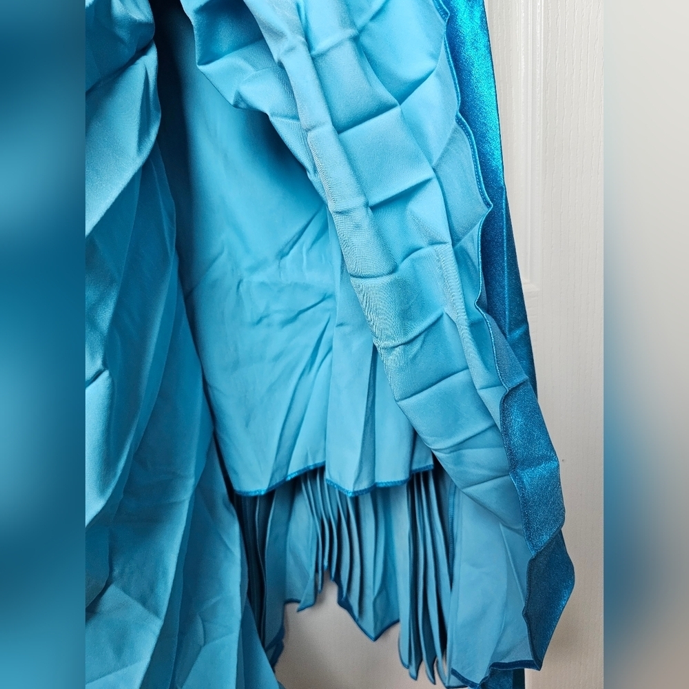 Acler Turquoise Blue Pleated Maxi Dress - Picture 10 of 15